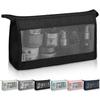 [Featured In Magazines! Self-standing and See-through] Travel Pouch Mesh Pouch Toiletry Pouch Mesh Hanging Foldable Compact Lightweight Cosmetic Pouch