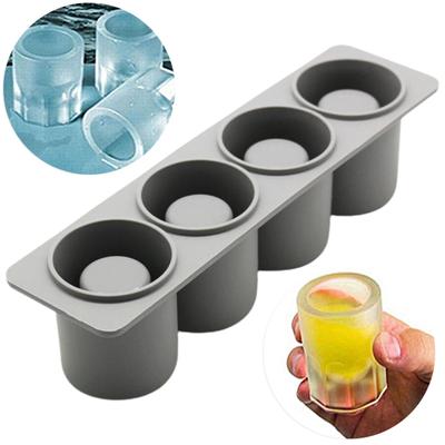 Moule à glaçons Flexible et léger de qualité alimentaire, quatre tasses consécutives, fournitures de fête, moule de boîte à glace