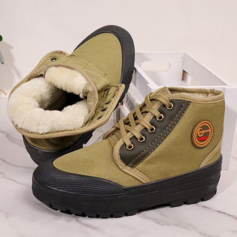 New 2025 workers and farmers canvas waterproof and wear-resistant labor protection liberation shoes outdoor construction site non-slip and wear-resi