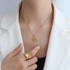 18k Gold Titanium Steel Fishtail Pendant Necklace - European & American Style, Personalized Clavicle Chain