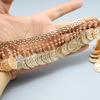 Gold-Plated Ethnic Metal Lace Waist Chain for Belly Dance Skirt