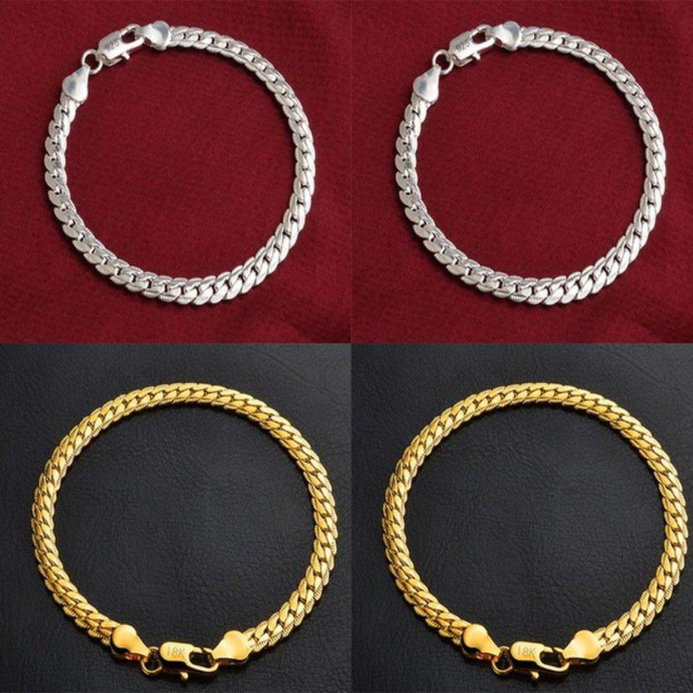 Silver Fashion Couple Point Chain Bracelet, Bangle Bracelet, Student Bracelet, Women's Bracelet, Ring Bracelet, Thread Bracelet