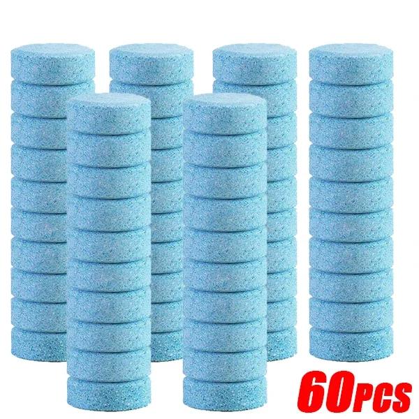 Car Effervescent Tablets Windshield Cleaner Windscreen Wiper Washing Home Toilet Window Cleaning Tabet Solid Washer 60-1pcs