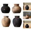 Rustic Ceramic Vase Flower Holder Flowerpot Office Decoration Display Plant Pot Farmhouse Flower Vase for Desktop Fireplace