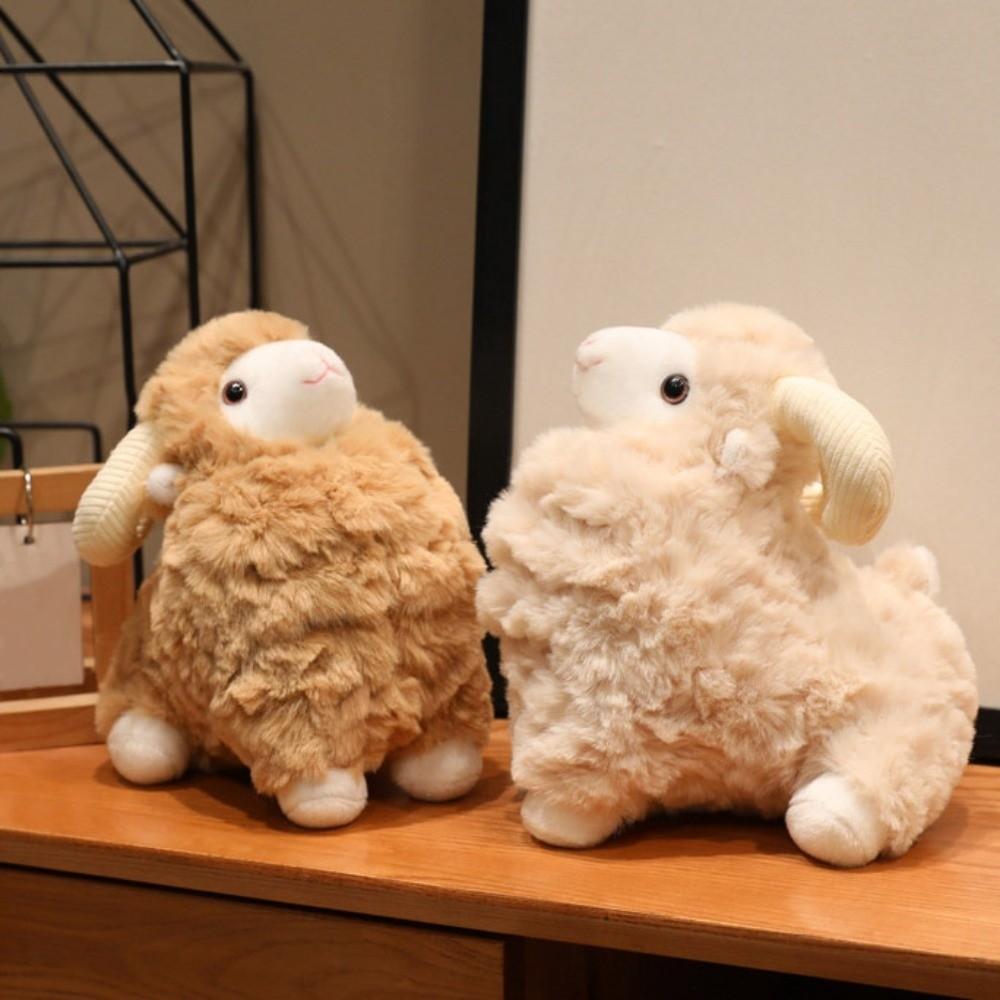 Cartoon Lamb Plush Toy Fluffy Animal Fluffty Doll Sleeping Pillow Sheep Plush Doll  Home Decor