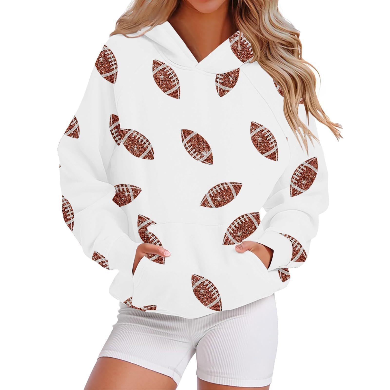 

Женская толстовка с капюшоном с футбольным узором и съемными рукавами, несколько цветов S белый