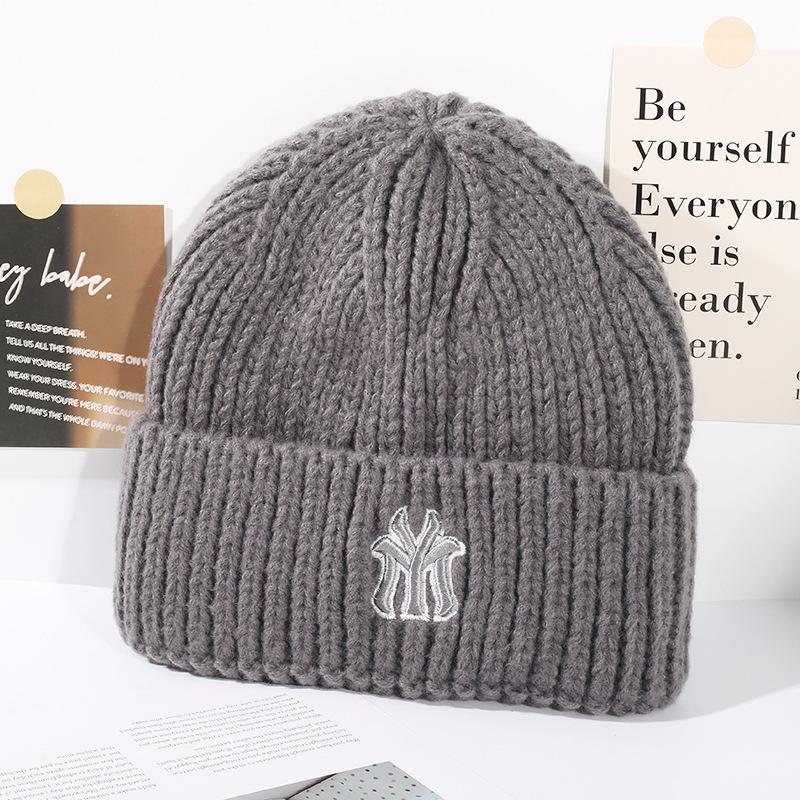 Hat Women's Warm Knitted Korean Edition Trendy Versatile Head Circumference Show Face Small Windproof Ear Protection Woolen