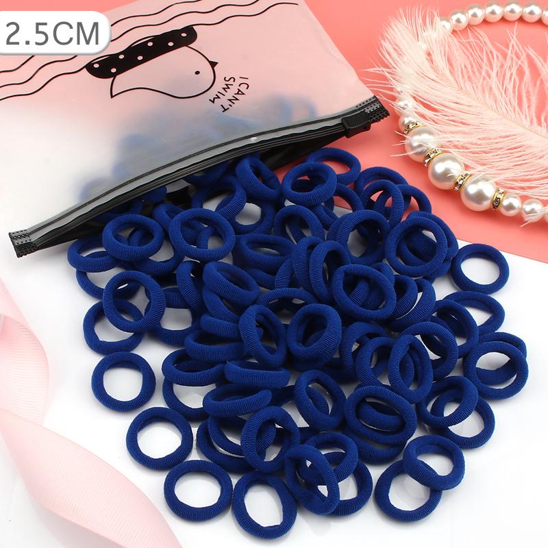 Buy 100Pcs/Set Elastic Rubber Band Girls Fashion Towel Hair Ring Color