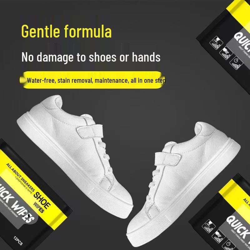 

White Shoe Cleaning Wipes: No-Wash Sneakers Stain Remover