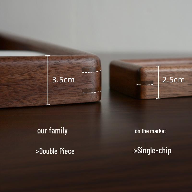 Solid Black Walnut Mortise and Tenon Frame for Chinese Calligraphy and Painting, Model D