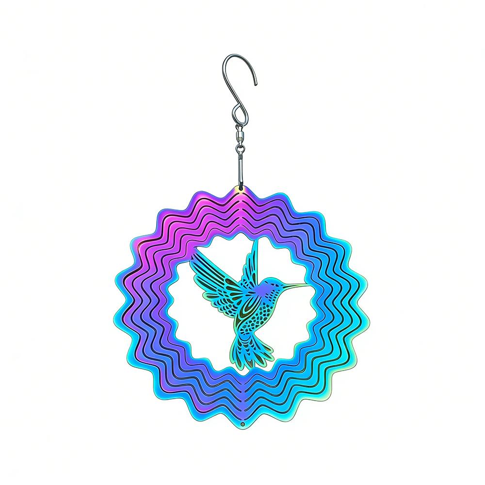 Colorful Wind Chime Pendant Gradient Wind Spinner Catcher Butterfly Hanging Ornaments  Living Room