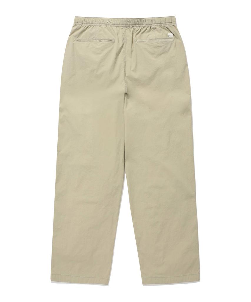 COVERNAT Woven Semi-Wide Buckle Pants Beige