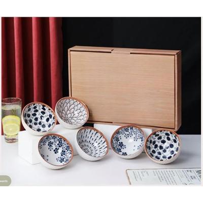 Japonské misky na ramen Porcelánové dezertní misky Na rýži | Polévku | Svačinu | Přílohy | Jogurt | Zmrzlinu - Barevné roztomilé sady misek Mikrovlnná trouba |