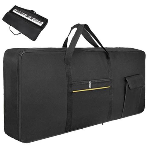 Alpha Depot Keyboard Case, 61-Key Keyboard Bag, Soft Case, Backpack for Digital Piano, Shoulder Bag, Handbag, Lightweight, Waterproof, Oxford Fabric