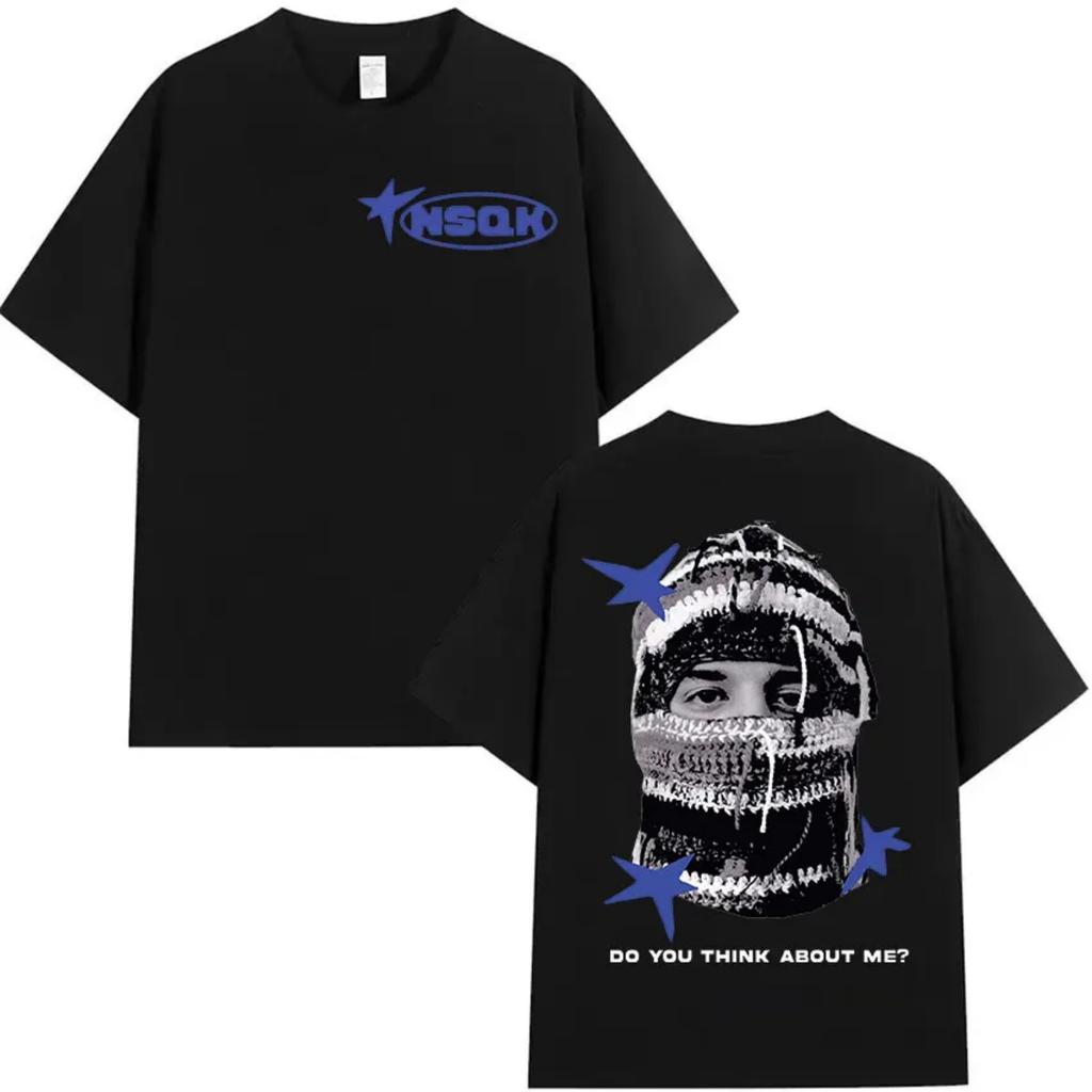 Rapper NSQK Do You Think about Me Tour 2026 New T Shirt Men's Hip Hop Fashion Clothing T-shirts Vintage Oversized Cotton T-shirt