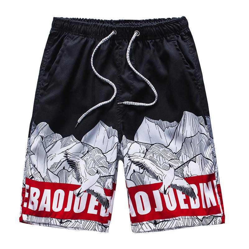 Quick-Dry Couple's Beach Shorts: Men's Breathable Swim Trunks & Women's Casual Printed Shorts