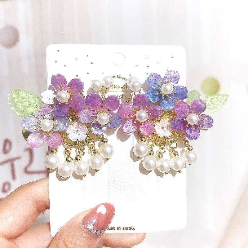 Ancient Style Children's Hanfu Hairpin with Tassel and Forehead Chain