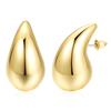 New Gold Color Vintage Big Circle Hoop Earrings for Women Simple Fashion Geometric Drop Earring Set Trendy Girls Jewelry Party