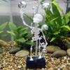 Ornamenti per Acquario Teschio Danzante Pesce Stampato 3D Azionato ad Aria Scheletro Ossigenante Mobile Acquario