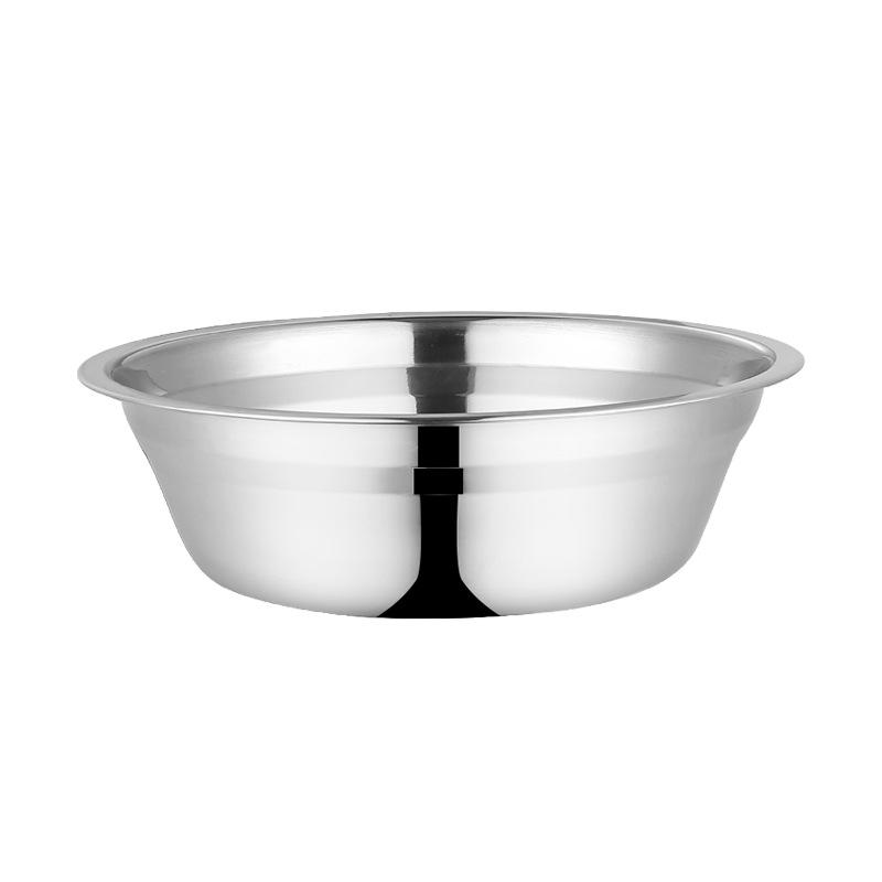 Cadou Comercial Chiuvetă de Bucătărie din Oțel Inoxidabil 304 - Rotundă, Chiuvetă Groasă din Fier Ideală pentru Orez sau Supă