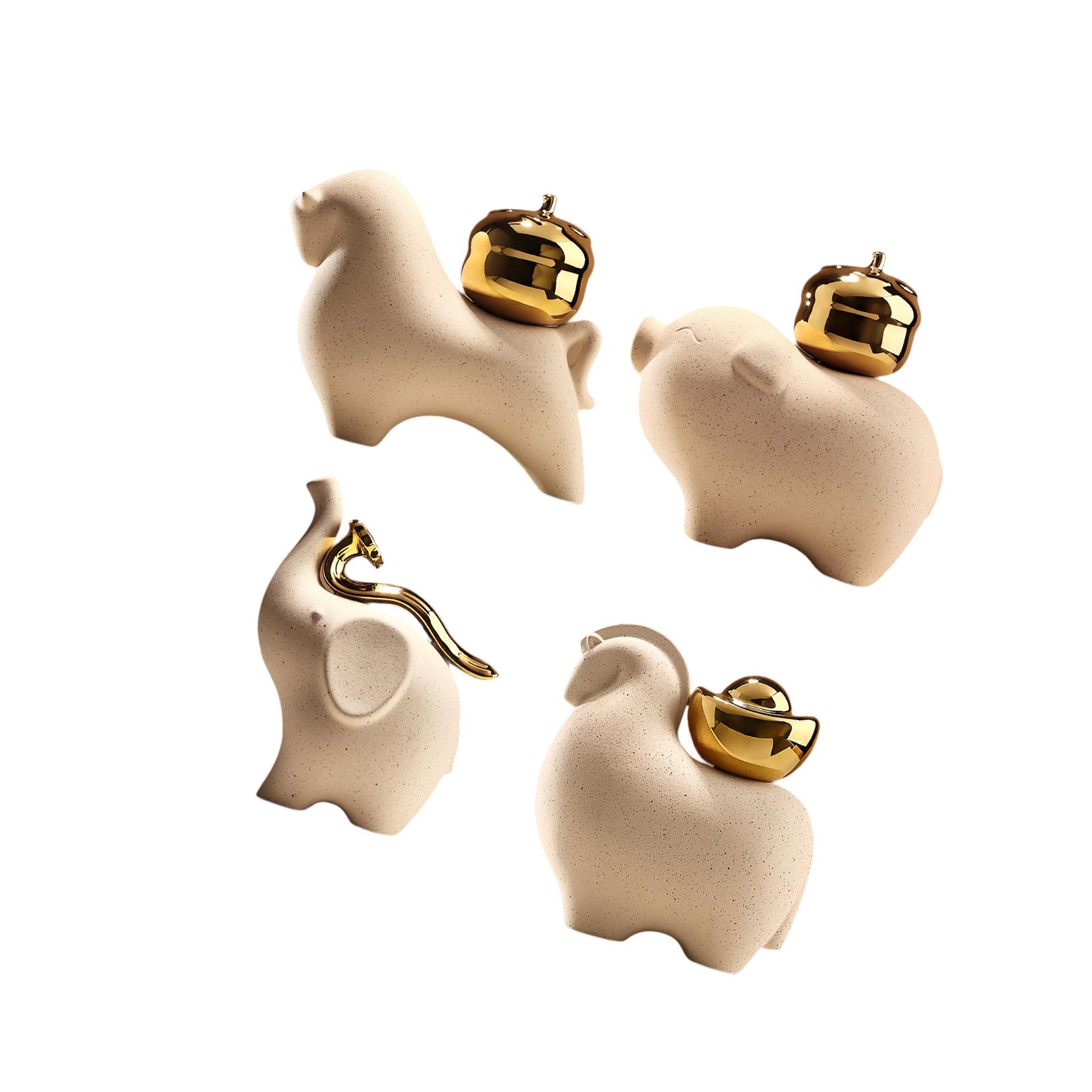 

Фигурка лошади Миниатюрная керамическая статуэтка животного Милая интерьерная фигурка Арт-поделка Центральный элемент Украшение для офисного стола Книжной полки Style A