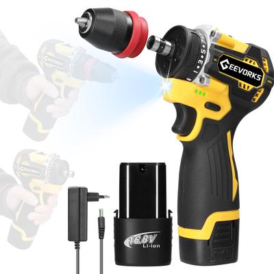 Geevorks 16.8V 2in1 מקדחת ליתיום חשמלית מברג חשמלי רב תכליתי כלי חשמלי 45Nm מומנט