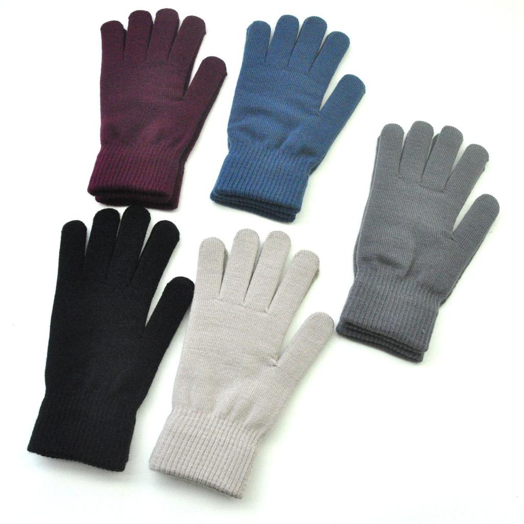 Size XL New Winter Thickened Warm Gloves For Men Women Students Solid Knitted Plush Mittens Outdoor Sports Cycling Skiing Gloves