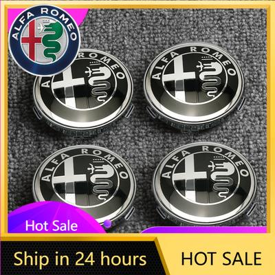 Autocollants de Voiture Pour Alfa Romeo 4 Pièces Emblème de Voiture Cache-Moyeux Accessoires de Voiture Pour Alfa Romeo Giulietta 159 Mito Giulia Stel
