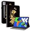 Pro Lenovo Tab P12 Pro 12.7 2025/Xiaoxin Pad Pro 12.7 (2025) Kožené pouzdro s potiskem, stojánek, obal na tablet se sloty na karty