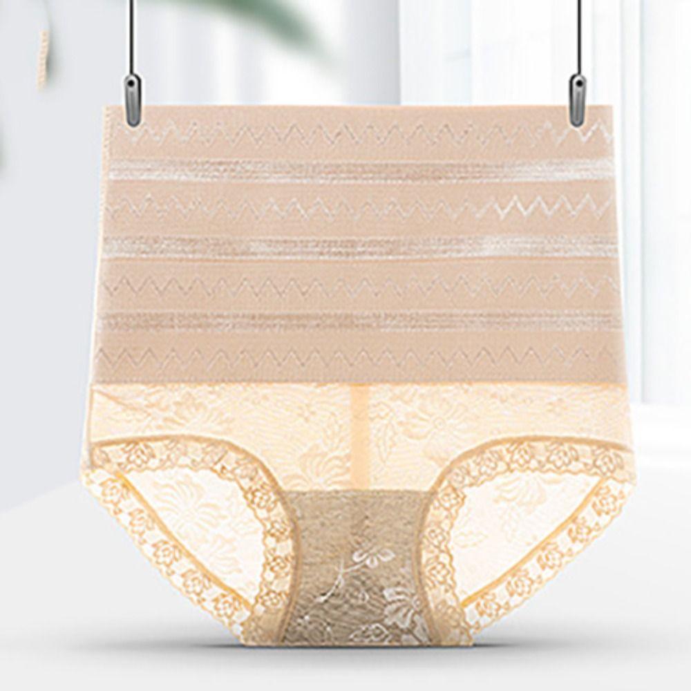 Wellenstreifen Postpartale Figurformer Spitze Blume Bauchkontrolle Unterwäsche Po-Lifter Slips Frauen