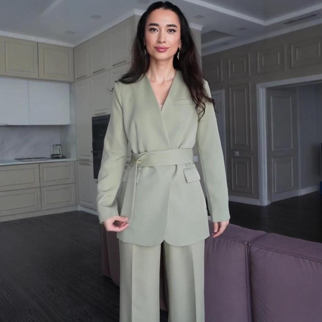 2025 Autumn Buttoned Suit Jacket & Trousers Set for Women