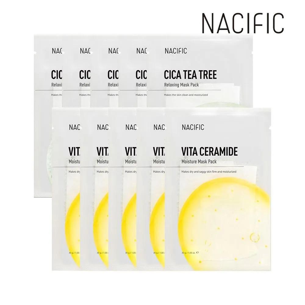 

NACIFIC Mask Pack Cica Tea Tree Relaxing x5 + Vita Ceramide Moisture x5