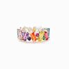 New Irregualr Design Colorful CZ Women Rings Gold Color/Silver Color Geometric CZ Rainbow Rings Luxury Trendy Exquisite Jewelry