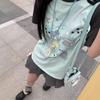 Women's Japanese Style Cute Patchwork Sweet Short Sleeve Summer T-shirt - New Loose Fit Dopamine Trend.
