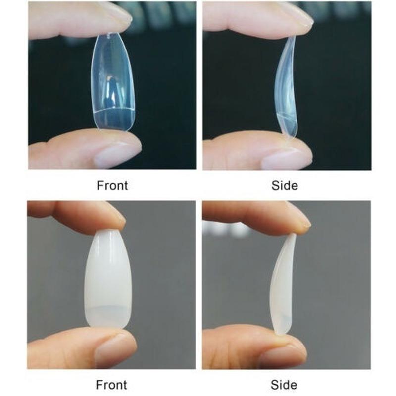 500 Stück Stiletto-Nagelspitzen Transparent – 10 Größen, Für Acryl-Verlängerung & Nail Art