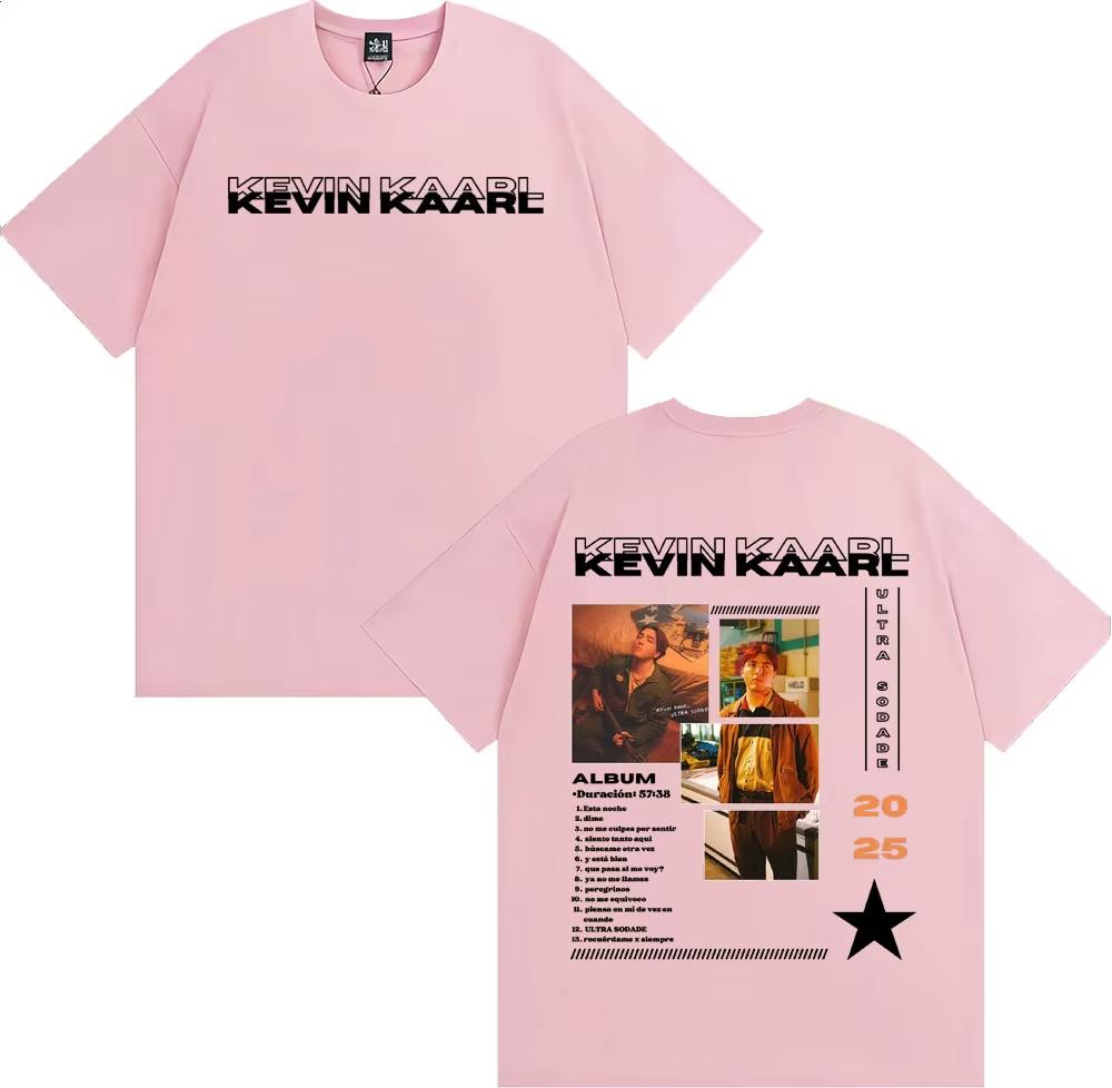 Rapper Kevin Kaarl Ultra Sodade Tour Cover T Shirt Men Women Harajuku Vintage High Street Tshirts pure Cotton Pop music Tshirt