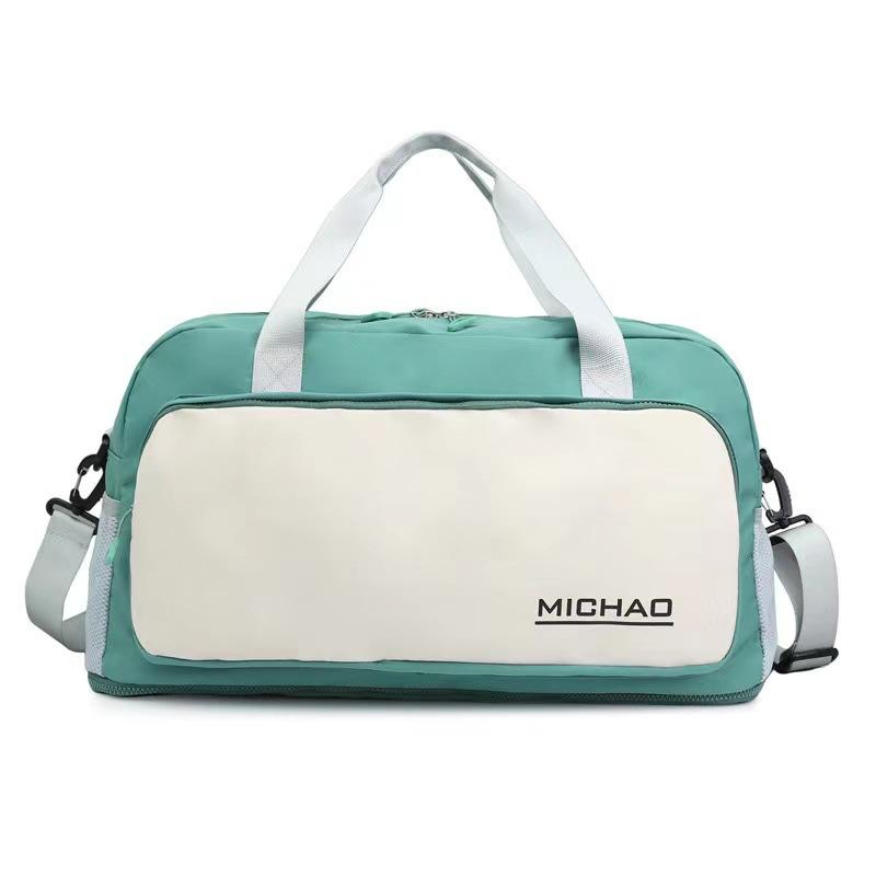 

Large capacity travel bag portable business trip short-distance luggage bag simple shoulder sports fitness yoga boarding bag зелений