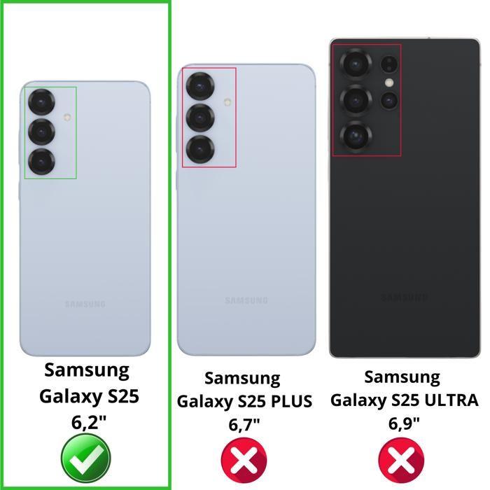 Verre Trempé - Phonillico - Samsung Galaxy S25 - Pack 2 - Protection Écran et Caméra - Résistant aux Rayures
