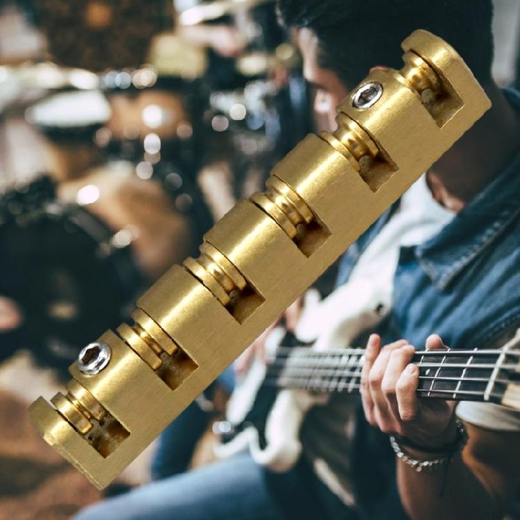 Adjustable Brass Guitar Nut 6 String Electric Guitar Replacement with Key and Base Plate for Enhanced Tuning Stability