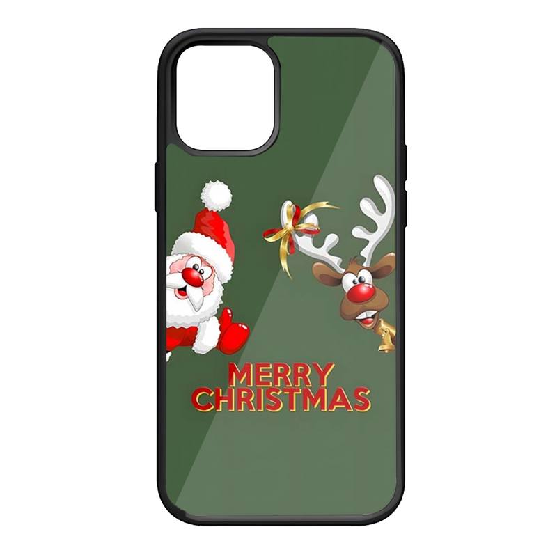 Świąteczne Sanie Łoś Bałwan Drzewko Etui na Telefon Dla Samsung S7 S8 S9 S10 S20 S30 Edge Plus Note 7 5 8 9 10 20 Pro Pokrowiec PC+TPU
