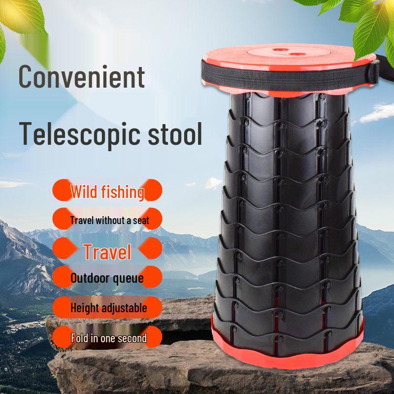 Ultra-light Portable Rainbow Retractable Fishing Chair/Stool for Outdoor & Tourism