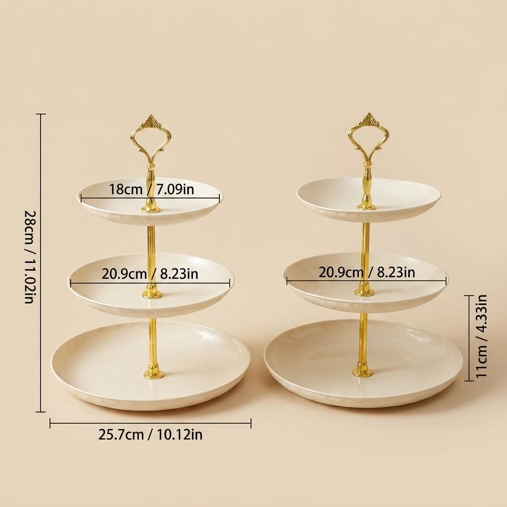2/3 Tier Plastic Cupcake Stand Dessert Table Display Set Tiered Serving Tray Cake Display Stand Wedding Party Candy Table