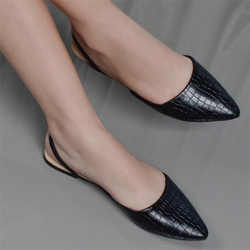 Spring and Summer Footwear Plus Size Casual Pointed Sandals Soft Bottom Flat Shoes Women's Shoes