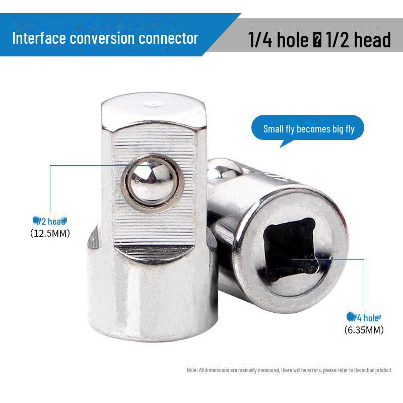 Socket Adapter - 1/2\" To 3/8\" To 1/4\" Universal Conversion Connector