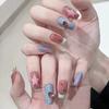 Small Fresh Medium and Long Ballet Nail Pink and Blue Star Love Manicure Tablets, Less Sweet Fake Nail Products