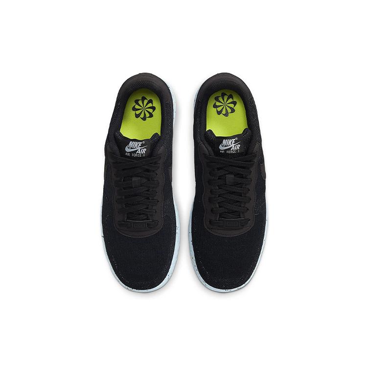 Nike Air Force 1 Low Crater Flyknit Black Chambray Blue DC4831-001