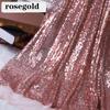 Width 130x50cm Sequin Fabric Sparkly Rose Gold Silver Glitter Fabric For Clothes Stage Party Wedding DIY Decoration