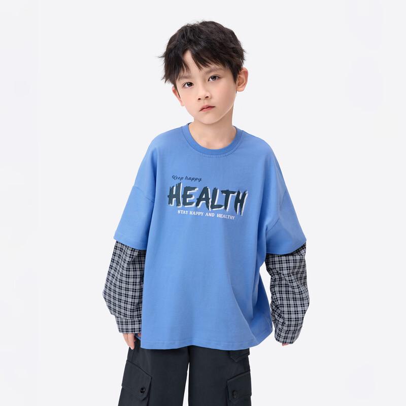 Boys  Cotton Letter Print Long-Sleeve T-Shirt 150