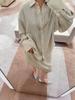 Wen Jiu 26 Early Spring New 100% Mulberry Silk Striped Loose Women's Shirt