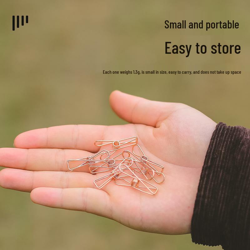 Metal Swallowtail Clips: Versatile Outdoor Tent, Light String, Food Sealing, and Office Supplies Clips